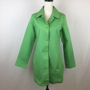 The Gap Women Trench Coat Size Medium Green